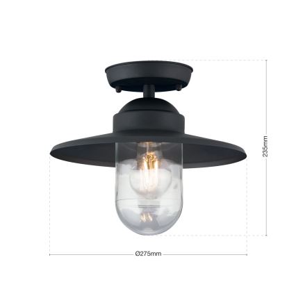 Kültéri felületre szerelhető csillár EDWARD 1xE27/60W/230V IP44 antracit