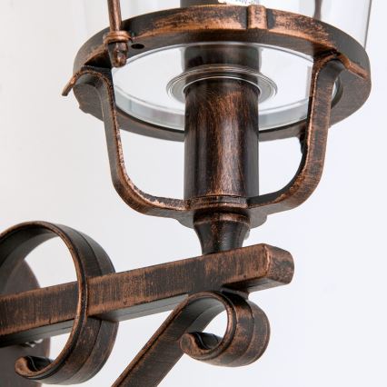 Kültéri fali lámpa KENZO 1xE27/100W/230V IP44 bronz/patinás