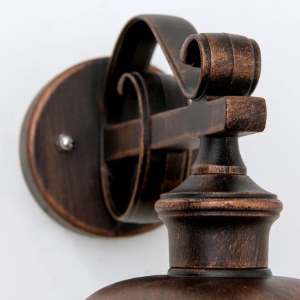 Kültéri fali lámpa KENZO 1xE27/100W/230V IP44 bronz/patinás