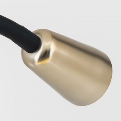 Hajlítható asztali lámpa csíptetővel DOTTY 1xGU10/10W/230V sárgaréz/fekete