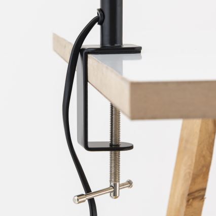 Hajlítható asztali lámpa csíptetővel DOTTY 1xGU10/10W/230V sárgaréz/fekete