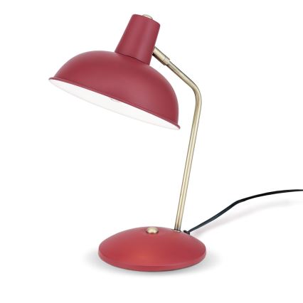 Asztali lámpa FEDRA 1xE14/40W/230V piros/sárgaréz