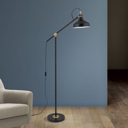 Állólámpa SCHILLER 1xE27/40W/230V fekete/bronz