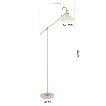 Állólámpa SCHILLER 1xE27/40W/230V krémes/bronz