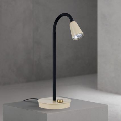 Fényerőszabályozható, flexibilis asztali lámpa DOTTY 1xGU10/10W/230V, bézs/fekete