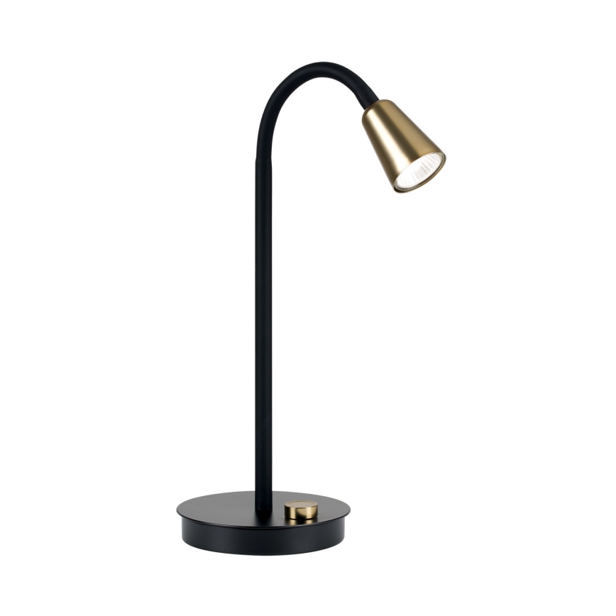 Dimmelhető, hajlítható asztali lámpa DOTTY 1xGU10/10W/230V fekete/sárgaréz