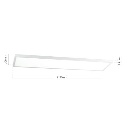 Fényerőszabályozható felületre szerelhető DISC LED/40W/230V 2700/3000/4000K 115x30 cm fehér