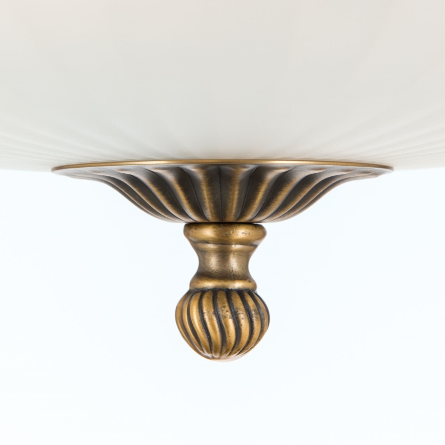 Felületre szerelhető csillár ROCCA 4xE27/60W/230V átm. 43 cm bronz/fehér