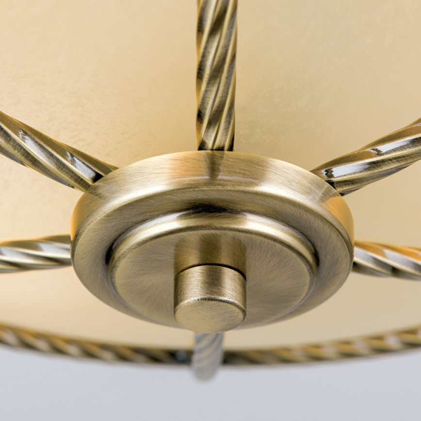 Csillár rúdon MAURO 3xE27/60W/230V átm. 42 cm bronz