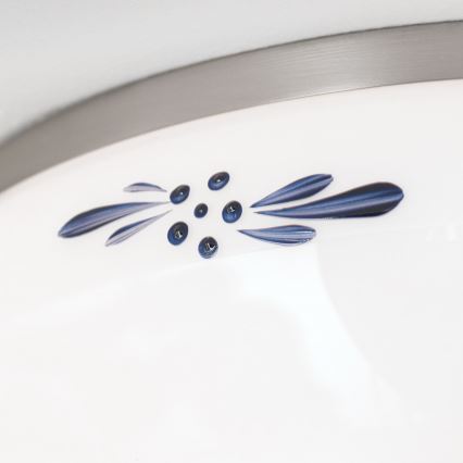 Mennyezeti lámpa LANDHAUS 2xE27/60W/230V átm. 28 cm matt króm/fehér