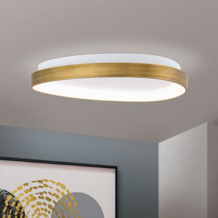 LED Mennyezeti lámpa CHARLIE LED/35W/230V átm. 45 cm arany