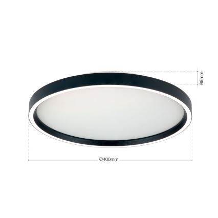 LED Dimmeres mennyezeti lámpa MASCA LED/36W/230V 2700/3350/4000K átm. 40 cm fekete