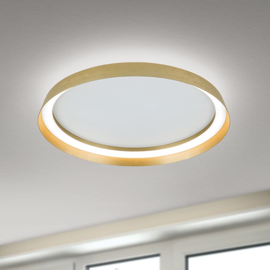 LED Dimmerelhető mennyezeti lámpa MANTA LED/38W/230V 2700/3000/4000K átm. 45 cm arany