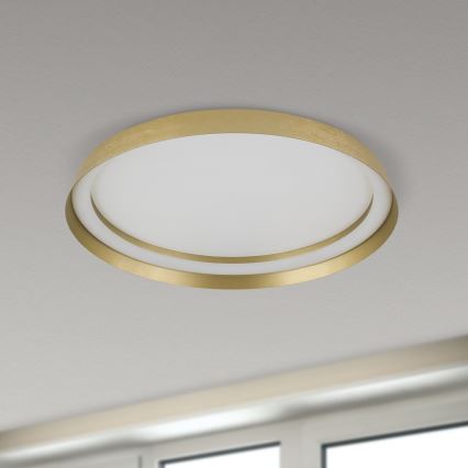 LED Dimmerelhető mennyezeti lámpa MANTA LED/38W/230V 2700/3000/4000K átm. 45 cm arany