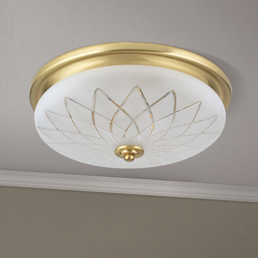 Mennyezeti lámpa PORTO 2xE27/40W/230V átm. 37 cm arany
