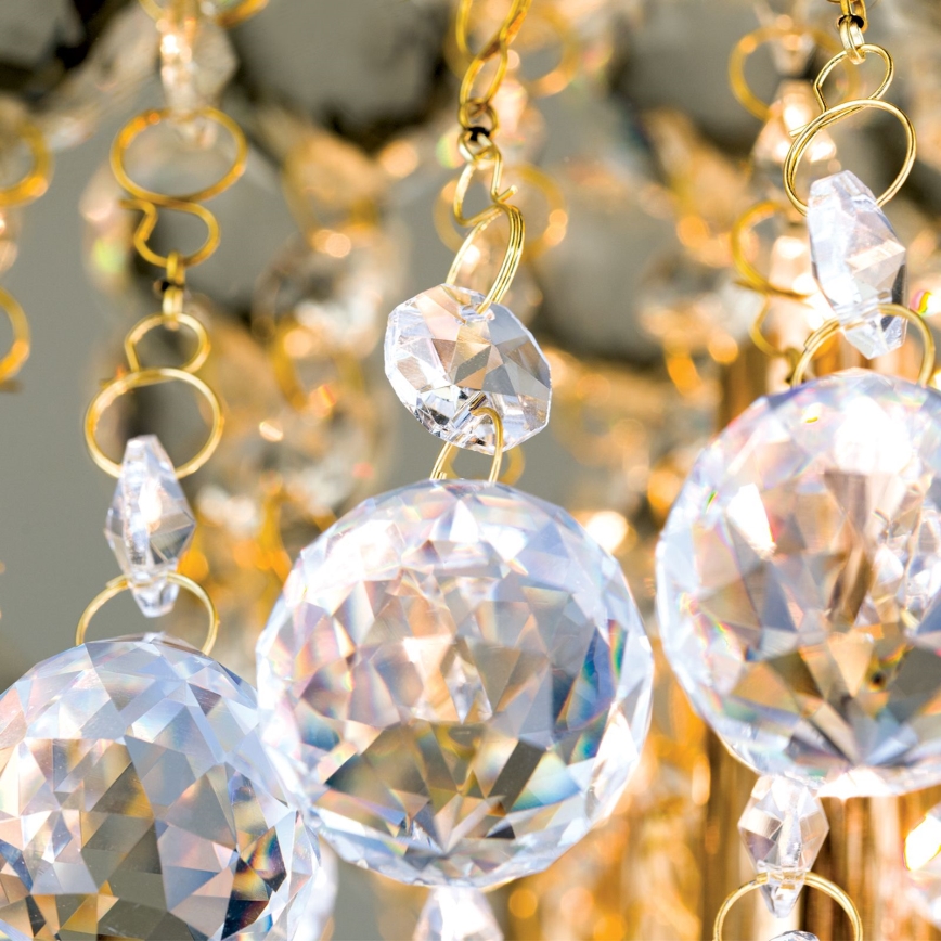 Kristály mennyezeti lámpa GLORIA 4xG9/40W/230V átm. 38 cm arany