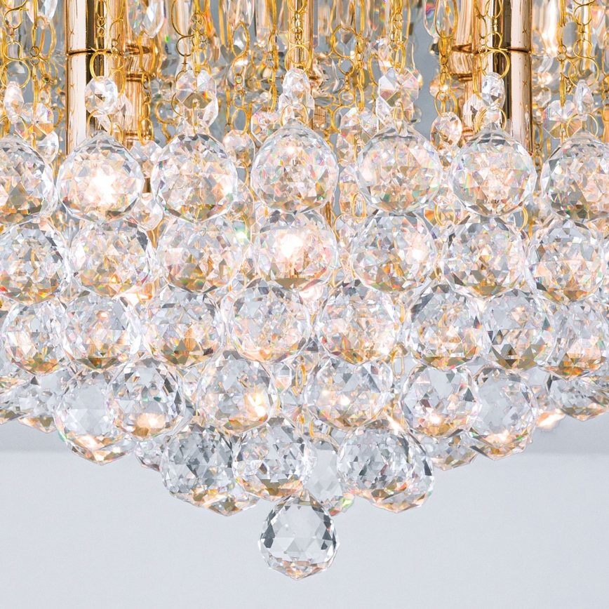 Kristály mennyezeti lámpa GLORIA 9xG9/40W/230V átm. 62 cm arany