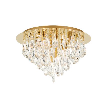 Kristály mennyezeti lámpa CELESTE 6xG9/40W/230V átm. 45 cm arany