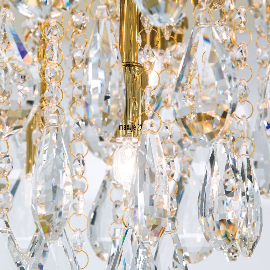 Kristály mennyezeti lámpa CELESTE 6xG9/40W/230V átm. 45 cm arany