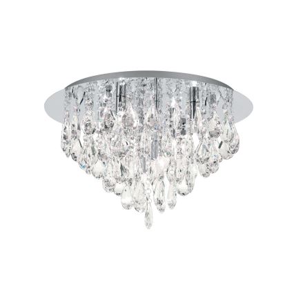Kristály mennyezeti lámpa CELESTE 6xG9/40W/230V átm. 45 cm fényezett króm