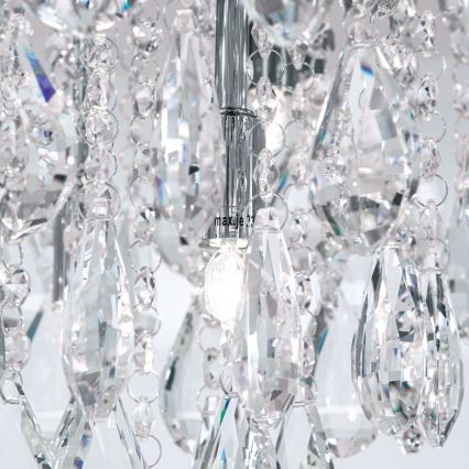 Kristály mennyezeti lámpa CELESTE 6xG9/40W/230V átm. 45 cm fényezett króm