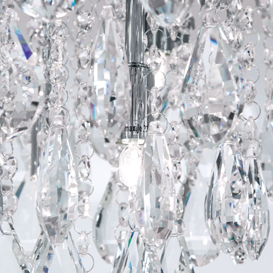 Kristály mennyezeti lámpa CELESTE 6xG9/40W/230V átm. 45 cm fényezett króm