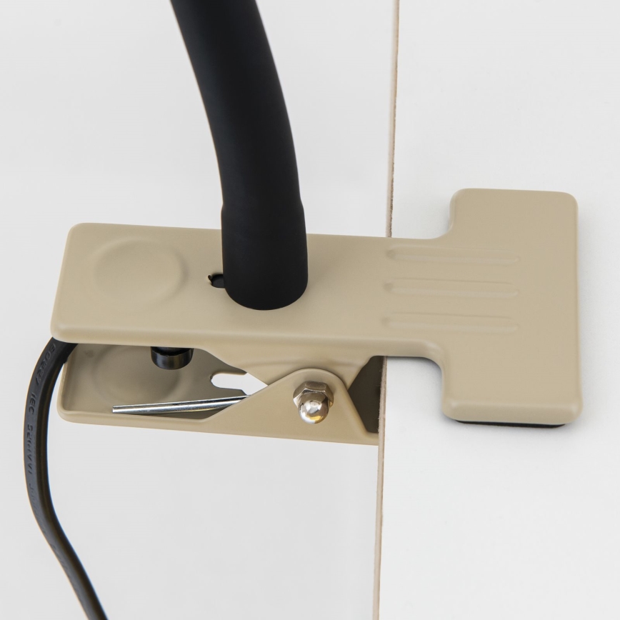 DOTTY flexibilis csíptetős asztali lámpa 1xGU10/10W/230V bézs/fekete