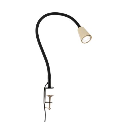 Hajlítható csíptetős asztali lámpa DOTTY 1xGU10/10W/230V bézs/fekete