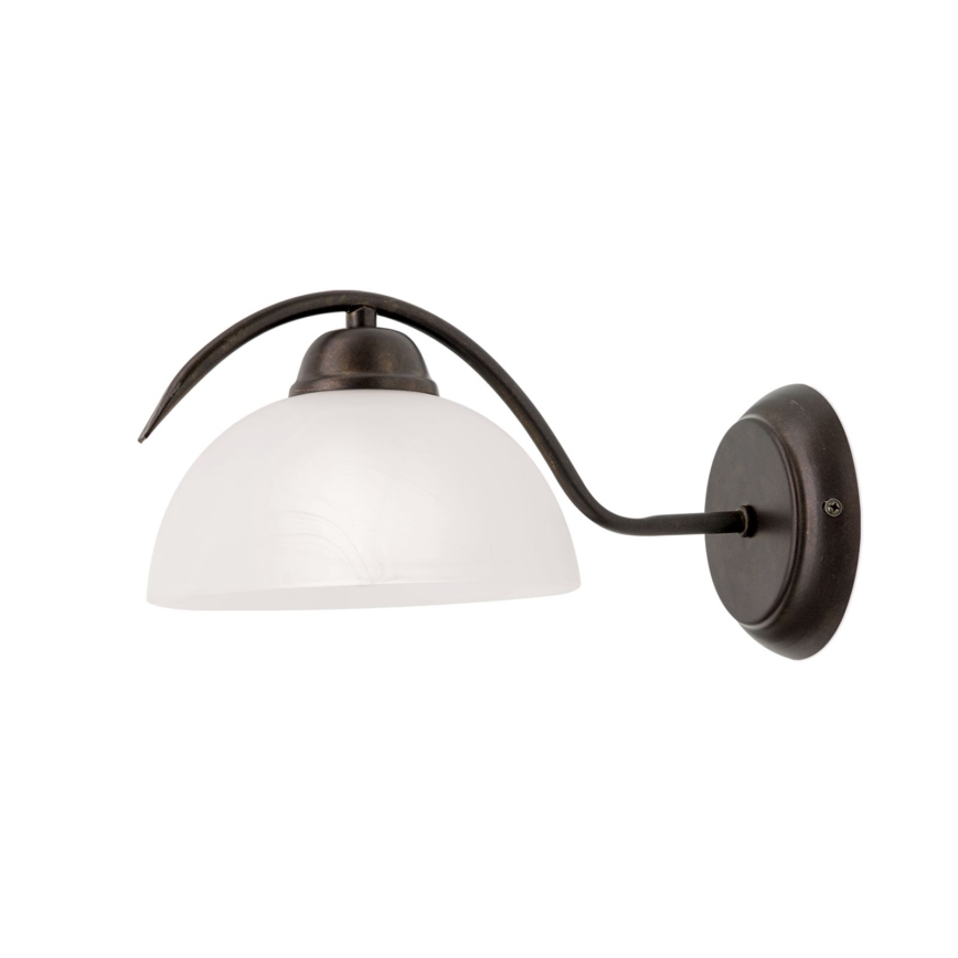 Fali lámpa RULA 1xE27/40W/230V fehér/bronz