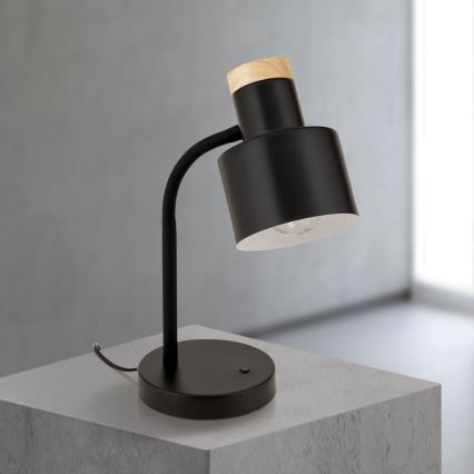 GILI asztali lámpa 1xE27/40W/230V fekete