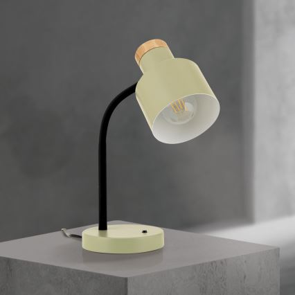 Asztali lámpa GILI 1xE27/40W/230V zöld