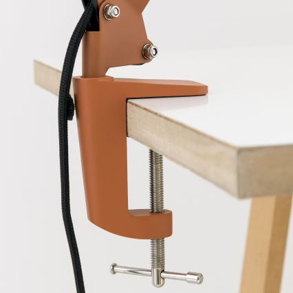 Csíptetős asztali lámpa GILI 1xE27/40W/230V téglaszínű