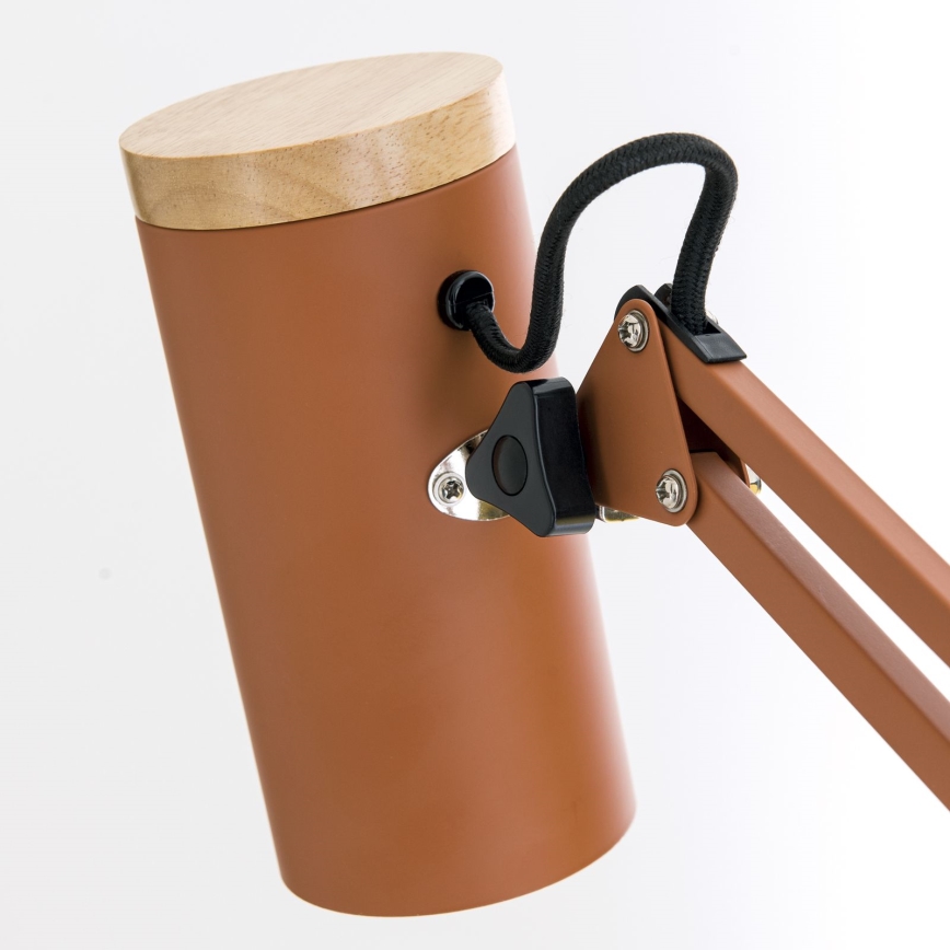 Csíptetős asztali lámpa GILI 1xE27/40W/230V téglaszínű