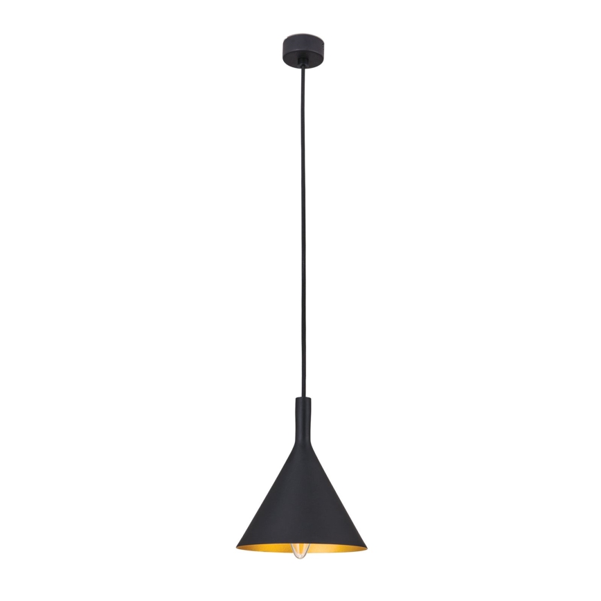 GUNDA kábeles függőlámpa 1xE14/40W/230V, átm. 16,5 cm, fekete/arany