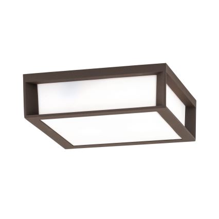 Kültéri lámpatest HENRY 2xE27/15W/230V 26x26 cm IP44 barna