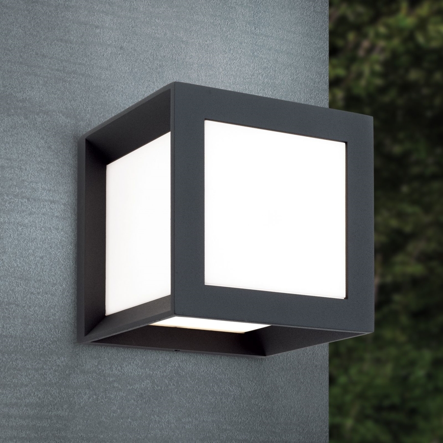 HENRY kültéri lámpatest 1xE27/15W/230V 16x16 cm IP44 antracit