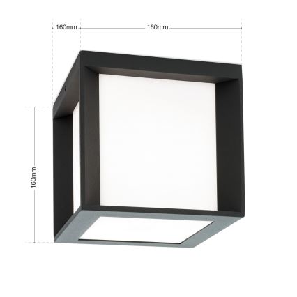 HENRY kültéri lámpatest 1xE27/15W/230V 16x16 cm IP44 antracit