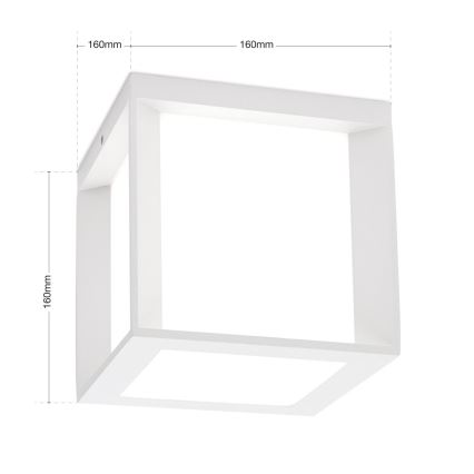 HENRY kültéri lámpatest 1xE27/15W/230V 16x16 cm IP44 fehér