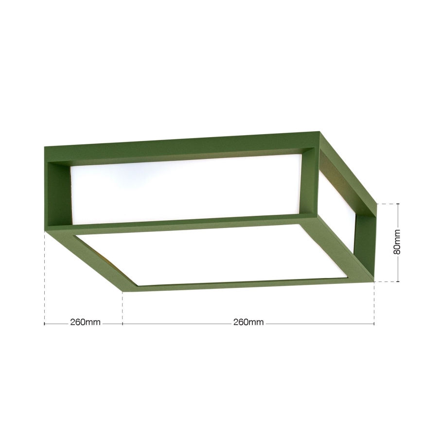 Kültéri lámpatest HENRY 2xE27/15W/230V IP44 zöld