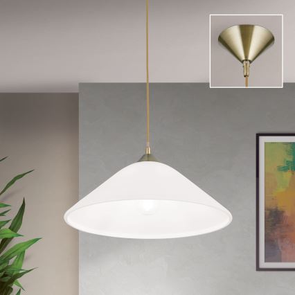 Csillár zsinóron GRADO 1xE27/60W/230V átm. 40 cm réz