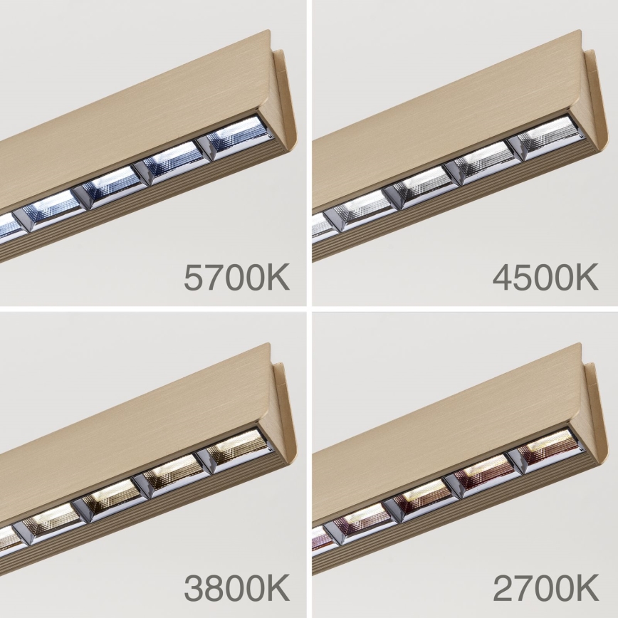 LED Fényerőszabályzós csillár kábelre TARA LED/44W/230V 2700/3800/4500/5700K arany