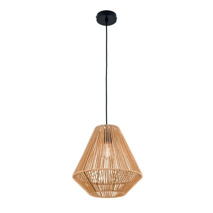 Csillár zsinóron JUNGLE 1xE27/40W/230V átm. 31 cm kender