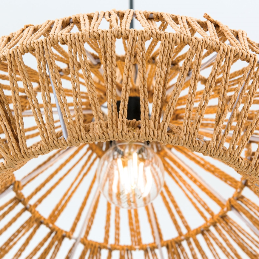 Csillár zsinóron BASKET 1xE27/40W/230V átm. 40 cm kender