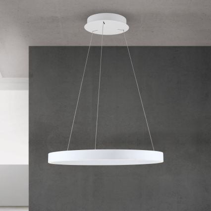 Fényerőszabályozható LED függeszték kábelen KOLK LED/60W/230V 2700/3000/4000K átm. 60 cm fehér