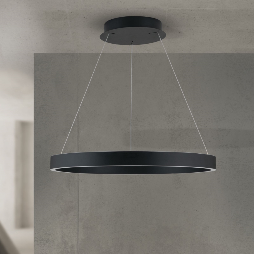 LED fényerőszabályozható kábeles csillár KOLK LED/60W/230V 2700/3000/4000K átm. 60 cm fekete