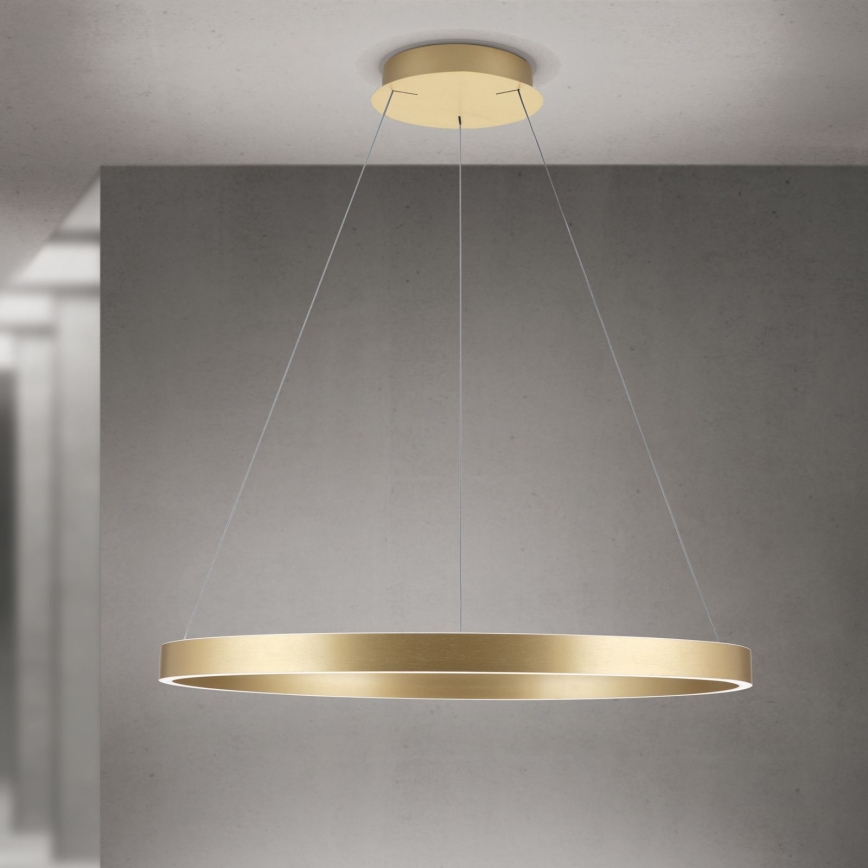 LED dimmelhető, kábelre függesztett csillár KOLK LED/80W/230V 2700/3000/4000K átm. 80 cm arany