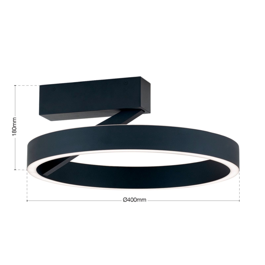 LED mennyezeti lámpatest KOLK LED/40W/230V 2700/3000/4000K Ø 40 cm fekete