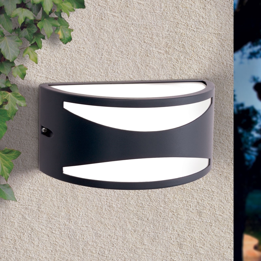 Kültéri fali lámpatest SHELL 1xE27/40W/230V IP54 antracit