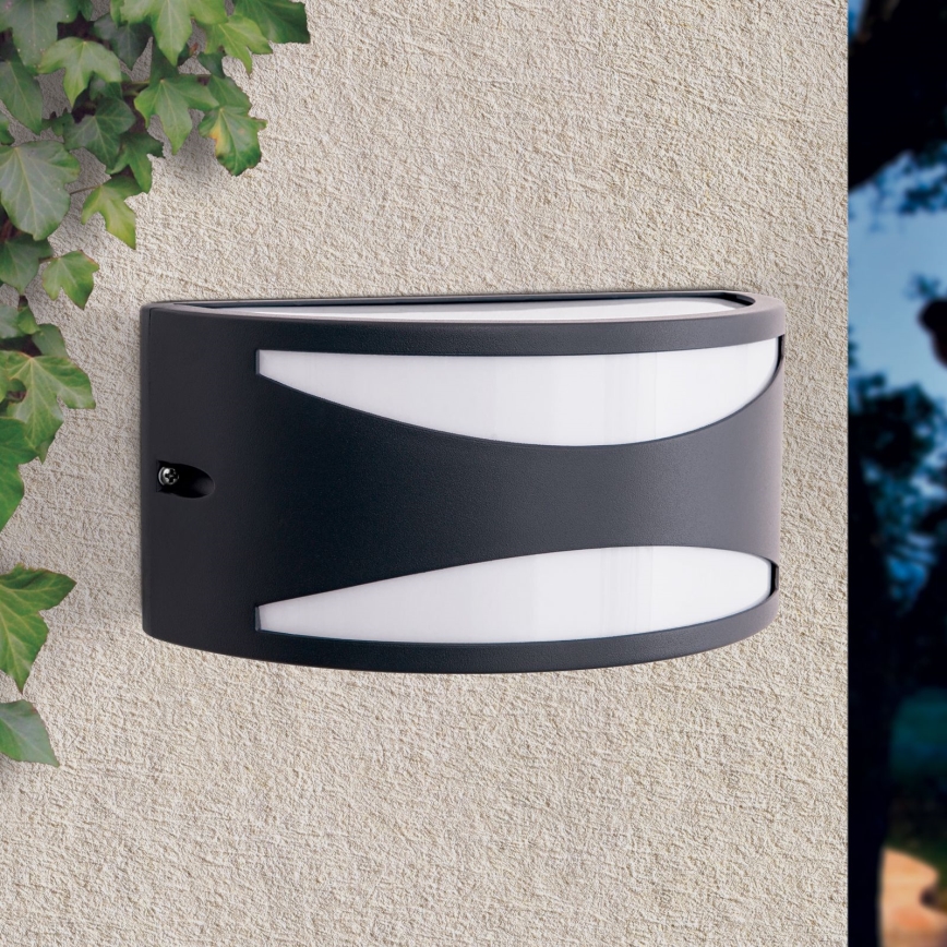 Kültéri fali lámpatest SHELL 1xE27/40W/230V IP54 antracit