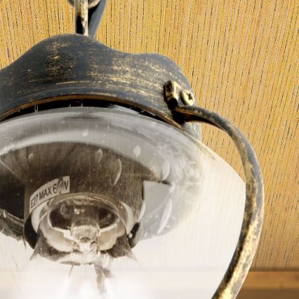 TAVERNA kültéri függesztett lámpa 1xE27/60W/230V IP23 bronz/patina